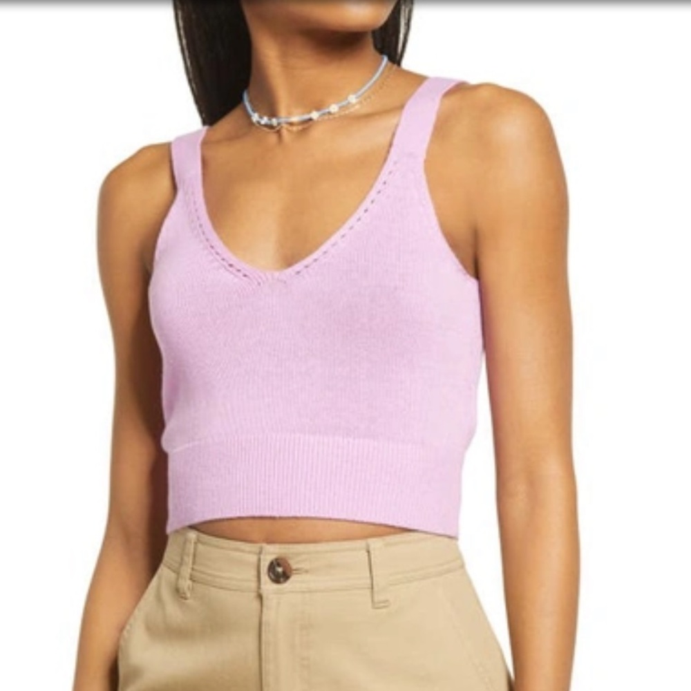BP. Nordstrom Everyday Organic Cotton Cropped Sweater Tank Size 2X